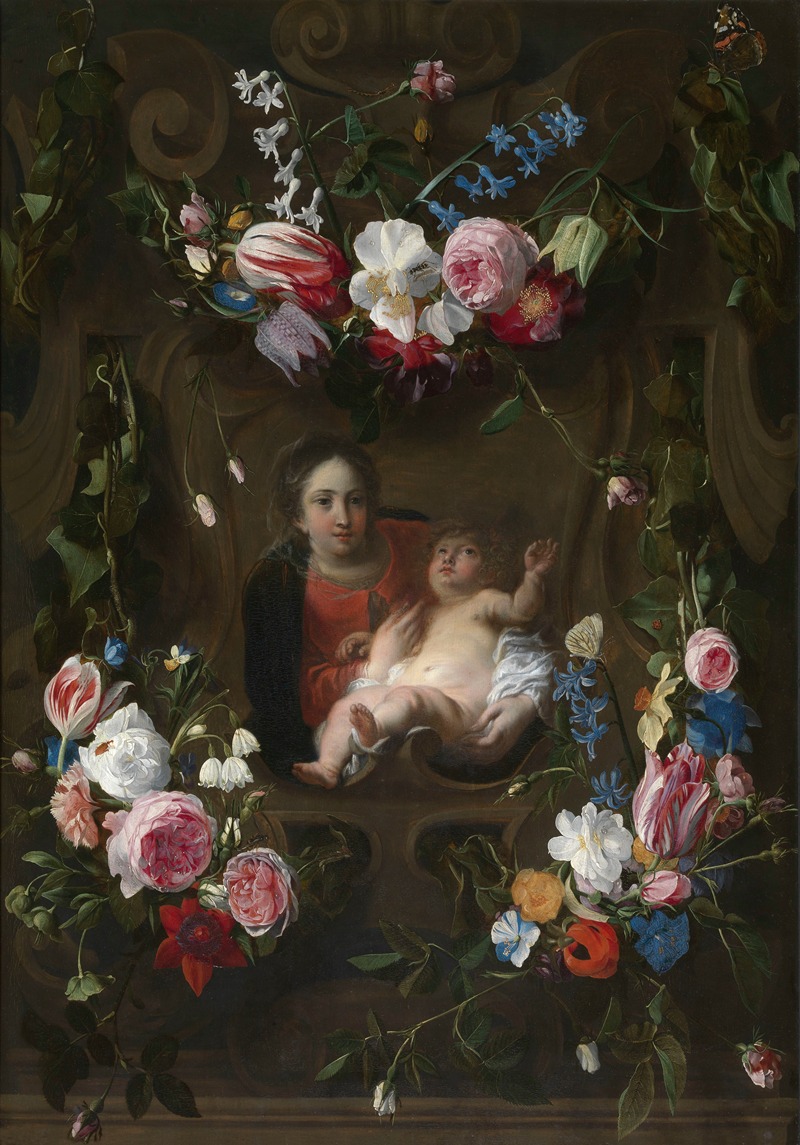 Madonna in a Floral Wreath — Cornelis Schut
