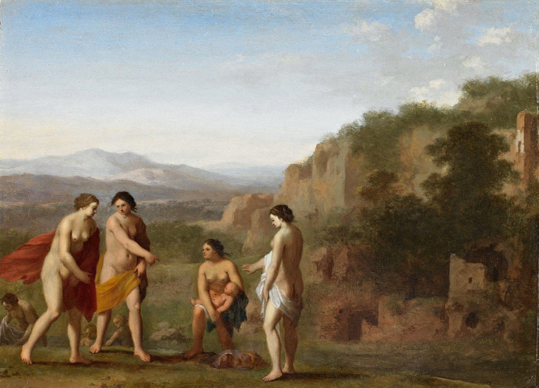 The Finding of Moses by Корнелис Ван Поеленбурх — digital art print download