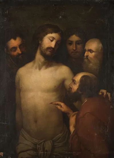 Jesus and doubting Thomas by Францишек Смуглевич — digital art print download