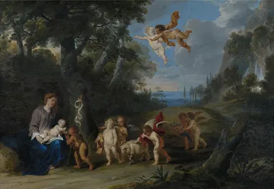 The sacrifice to the Christ child by Frans Wouters — digital art print download