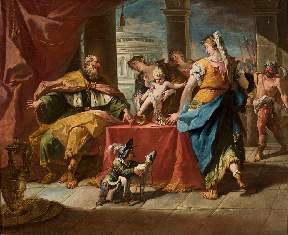 Moses trampling on the Pharaoh’s crown by Gaspare Diziani, 1740-1747 — digital art print download