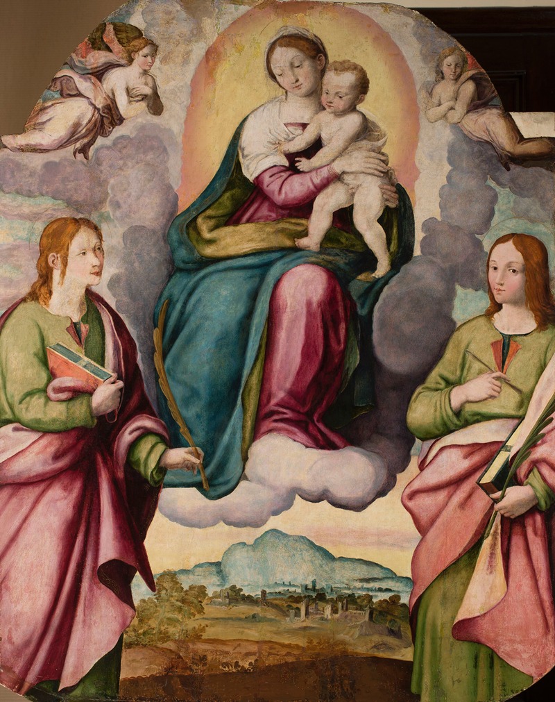 Madonna with Child Jesus on a cloud — Giovan Filippo Criscuolo