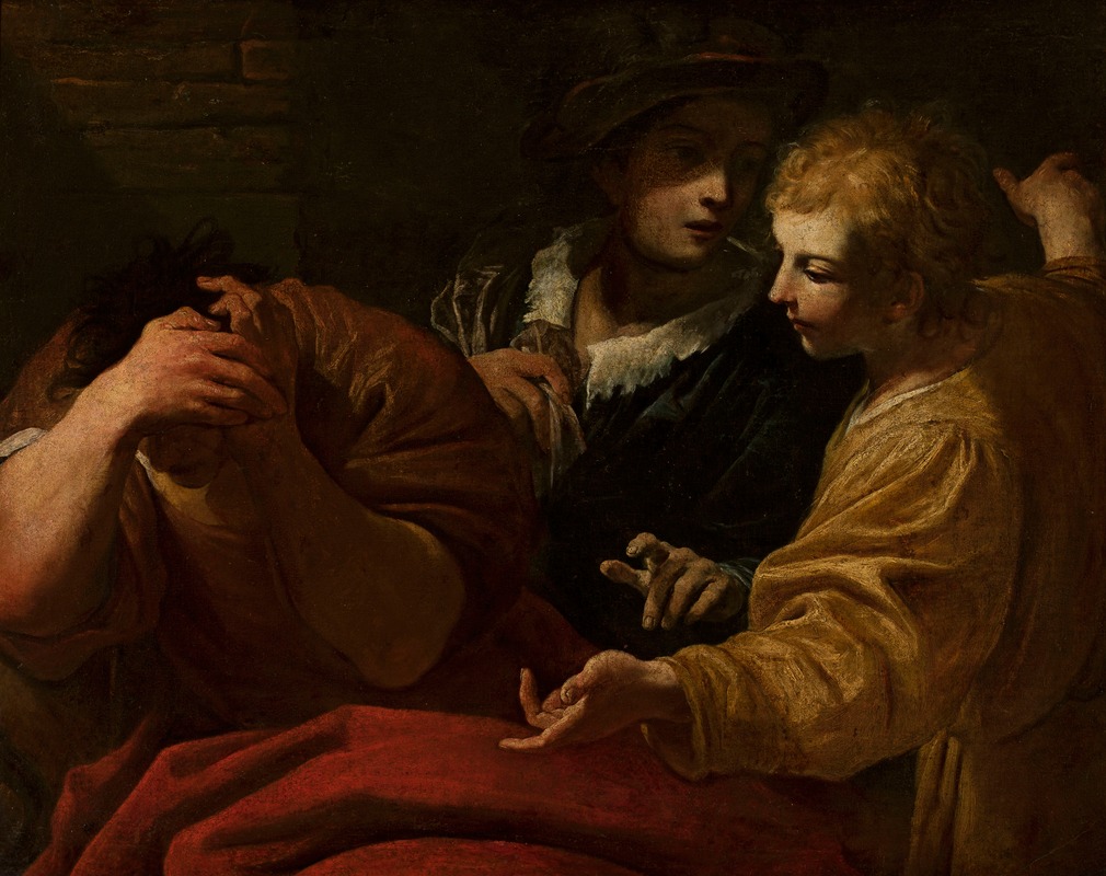 Joseph explaining dreams at the Pharaoh’s court — Giovanni Antonio Burrini