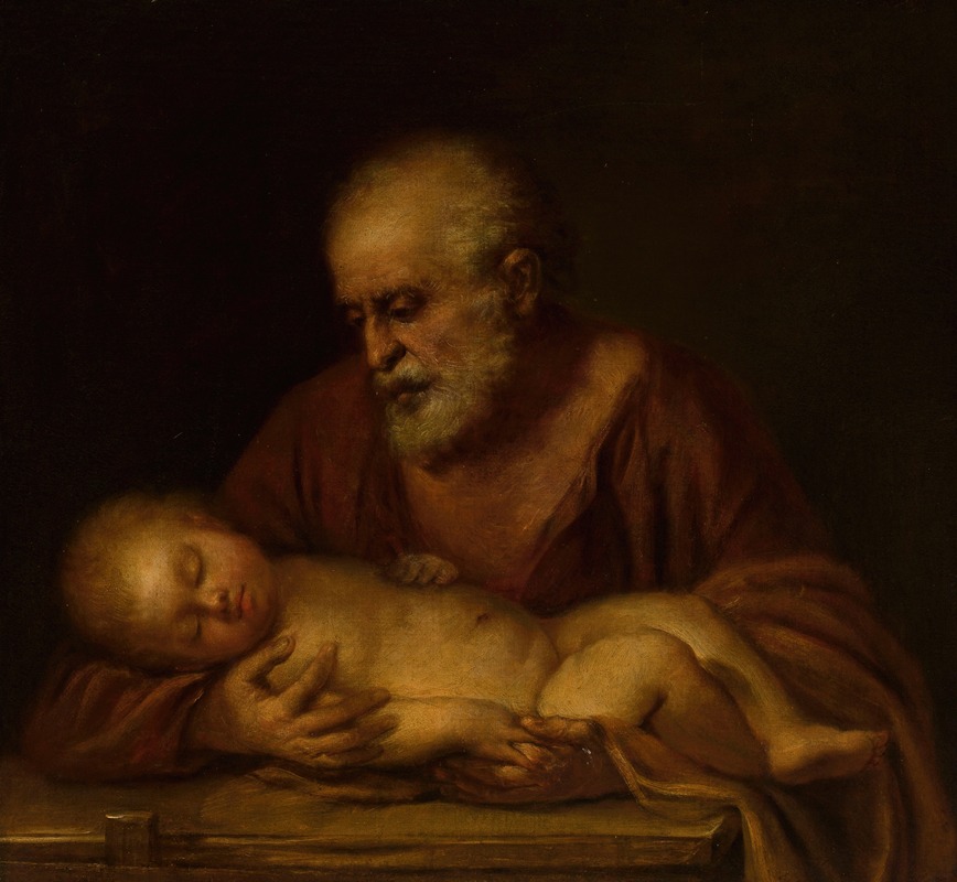 St. Joseph with Child Jesus by Джованни Баттиста Сальви да Сассоферрато — digital art print download