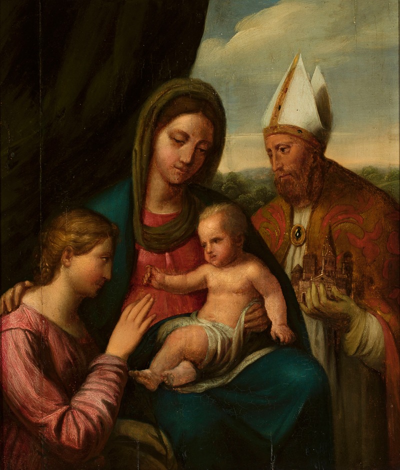Mystical marriage of St. Catherine — Giovanni da Udine
