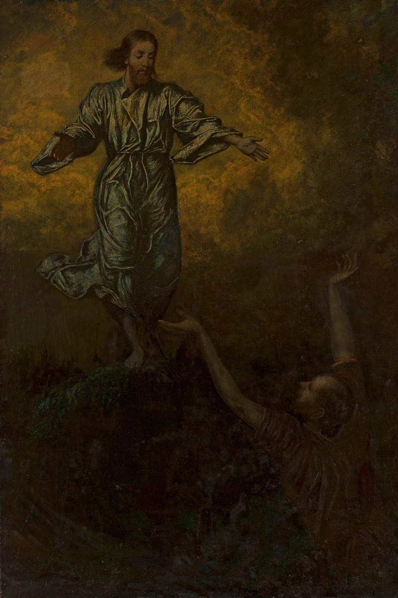 Christ and Saint Peter by Hans Thoma — digital art print download