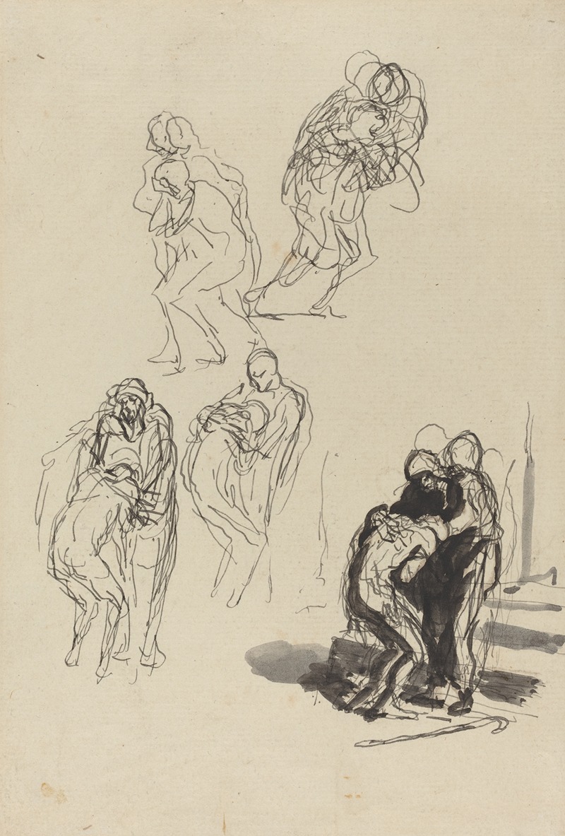 The Prodigal Son III by Honoré Daumier — digital art print download