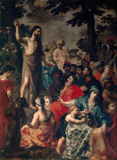 John the Baptist Preaching by Hendrik van Balen — digital art print download