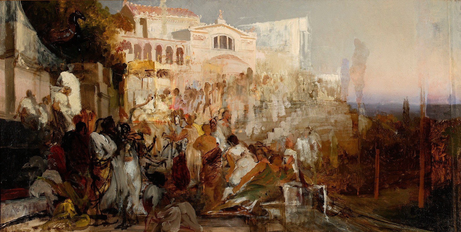 Candlesticks of Christianity, sketch — Henryk Siemiradzki