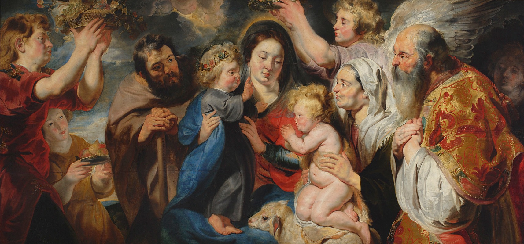 Holy Family surrounded by angels — Jacob Jordaens