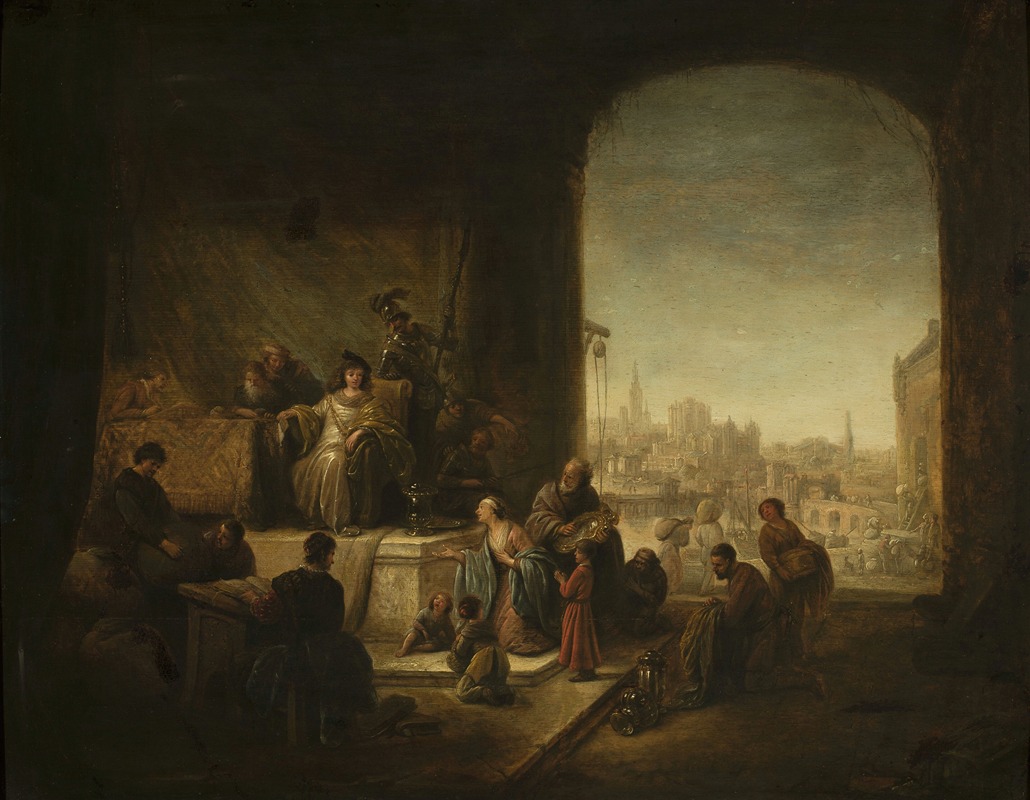 Joseph selling grain in Egypt by Якоб Виллемсз. де Вет — digital art print download