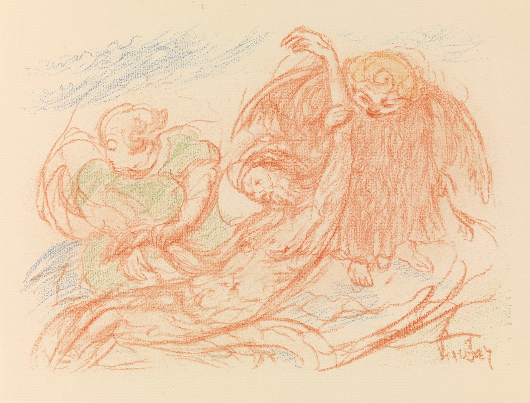 Christ and the Angels by Джеймс Энсор, 1921 — digital art print download