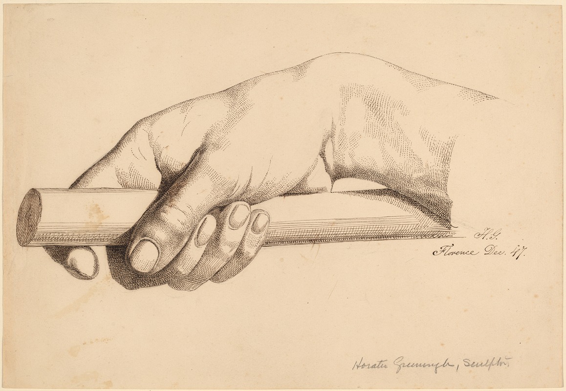 Right Hand Holding Short Rod II by Horatio Greenough, 1847 — digital art print download