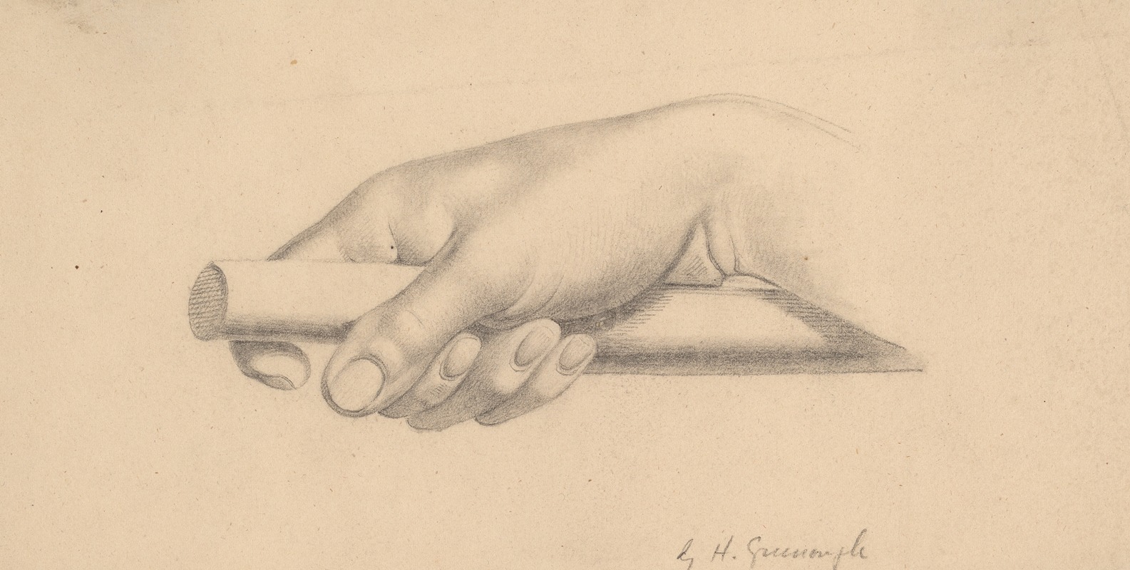 Right Hand Holding Short Rod by Horatio Greenough, 1847 — digital art print download