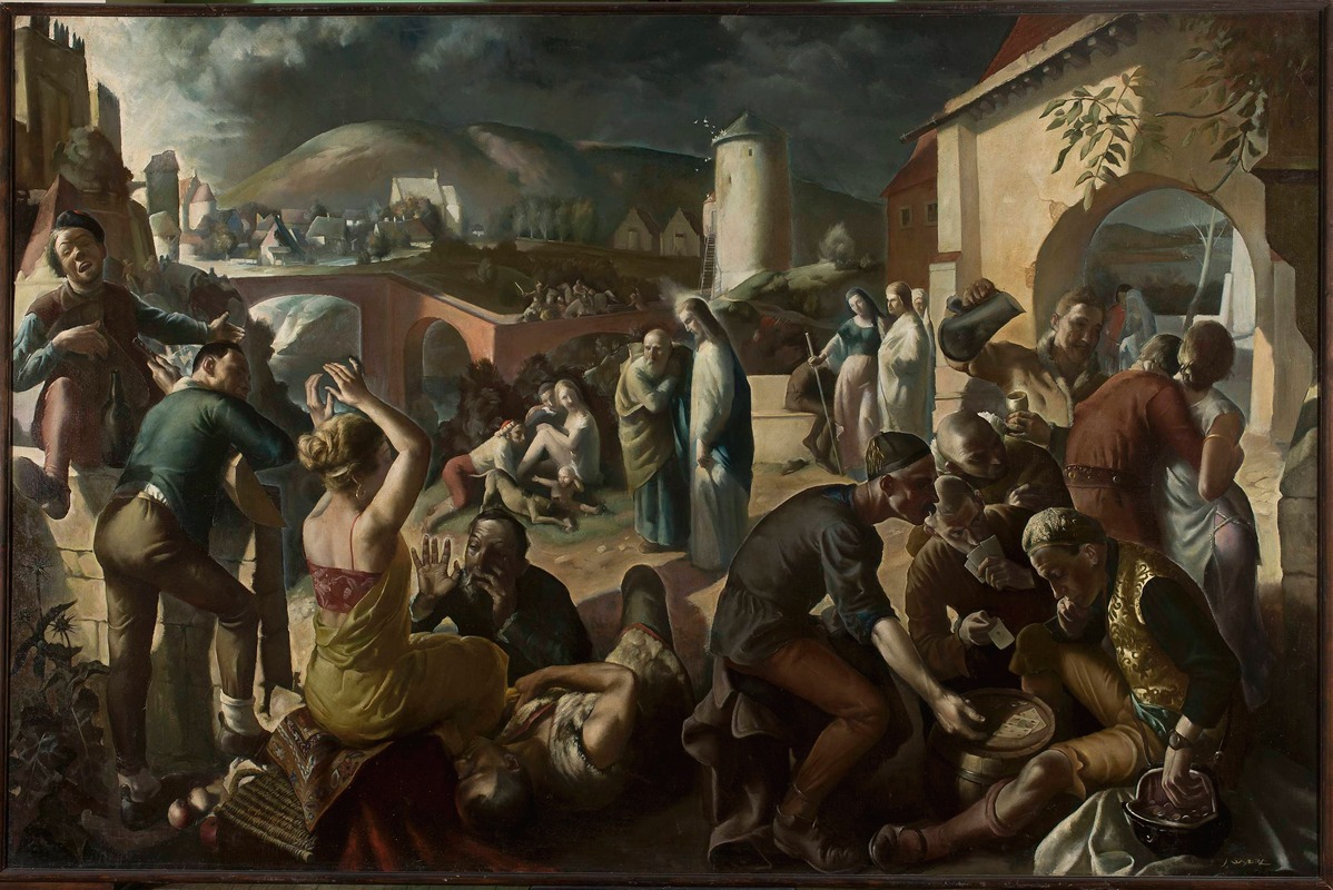 Christ and city by Ян Выдра, 1925 — digital art print download