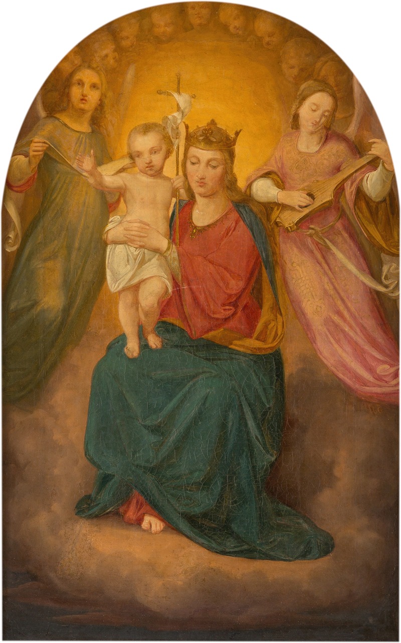 Virgin Mary and Child by Юлий Хюбнер — digital art print download