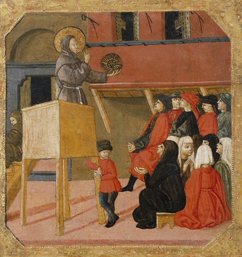 Saint Bernardino of Siena Preaching — Giovanni di Ser Giovanni (Lo Scheggia)