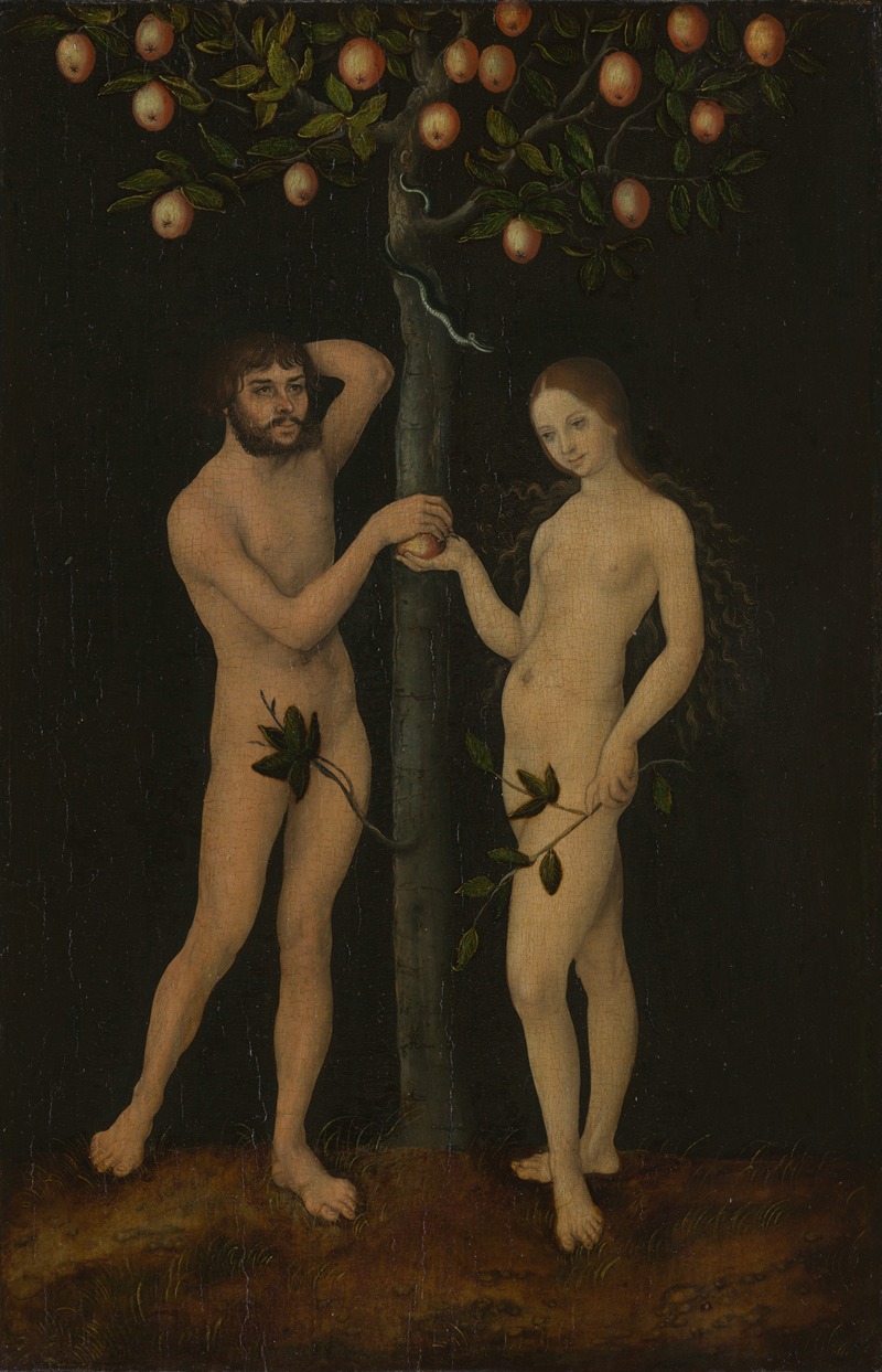 Adam and Eve by Лука Кранах Старший, 1528-1530 — digital art print download