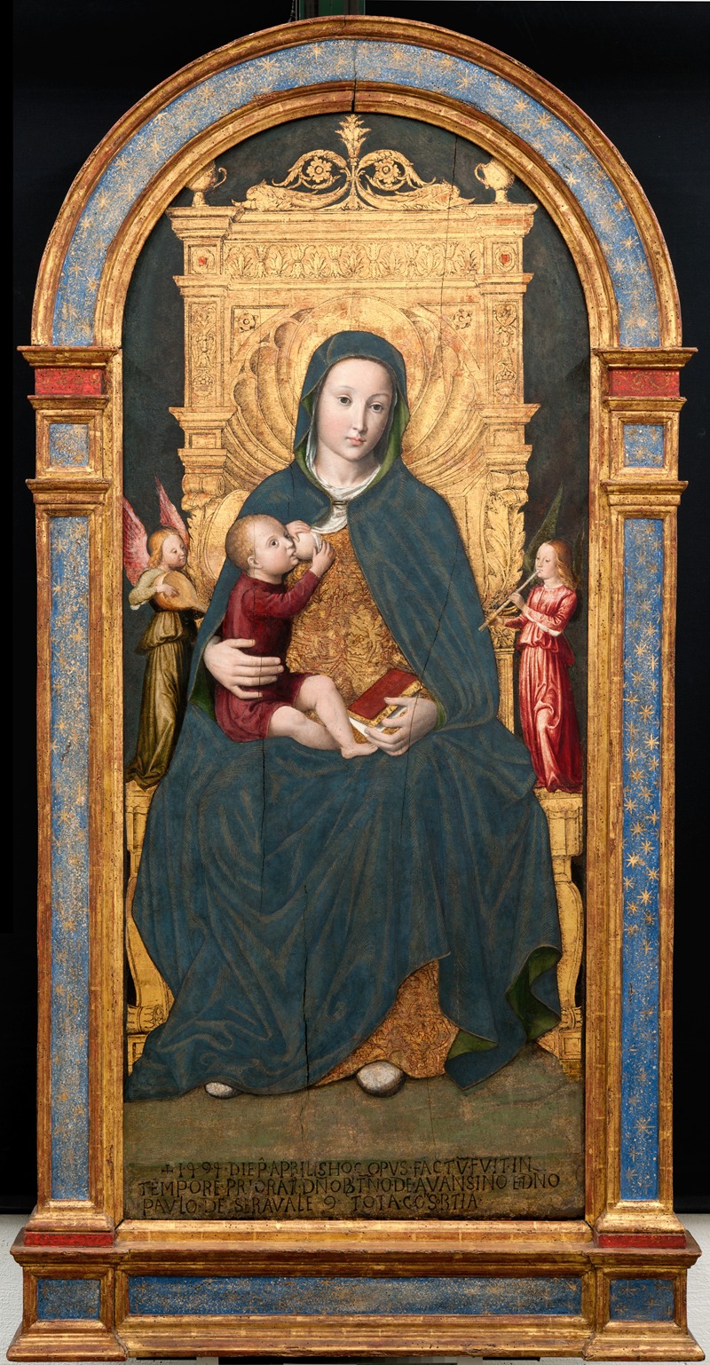 The Madonna Enthroned by Ludovico Brea, 1494 — digital art print download