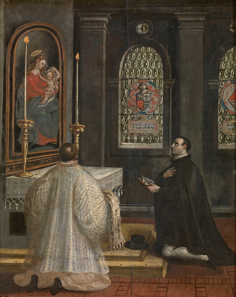 Saint Didacus of Alcalá at Prayers — Мартен де Вос