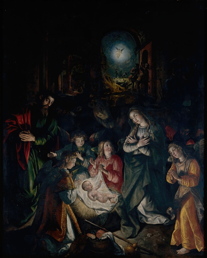 The Nativity by Мартен де Вос, 1574 — digital art print download