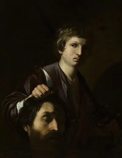 David with Goliath’s head by Николя Турнье — digital art print download