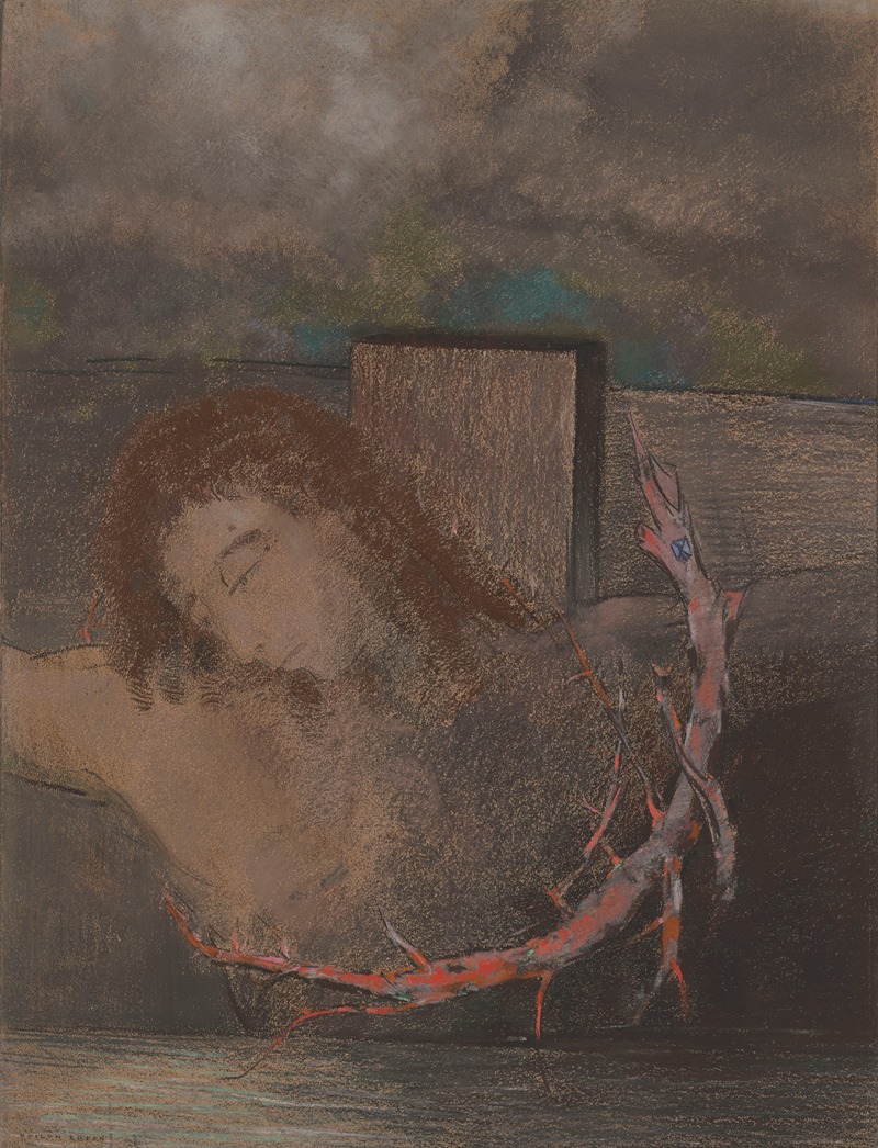 Christ Crucified by Одилон Редон — digital art print download