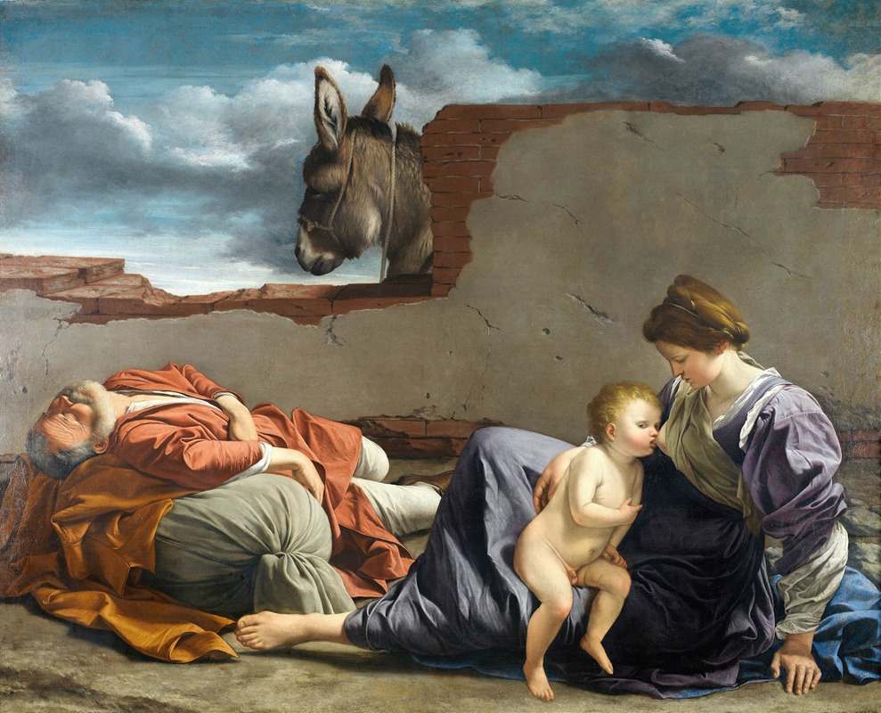 Rest On The Flight Into Egypt by Оразио Джентилески — digital art print download
