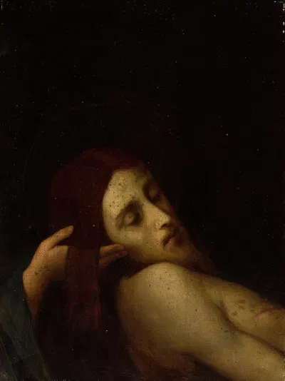 Head of Christ – Pieta fragment by Панталеон Шиндлер, 1880 — digital art print download