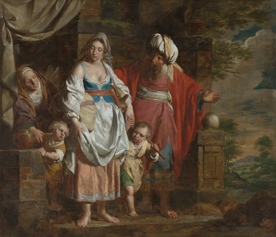 Abraham Casting Out Hagar and Ishmael by Pieter Jozef Verhaghen, 1781 — digital art print download
