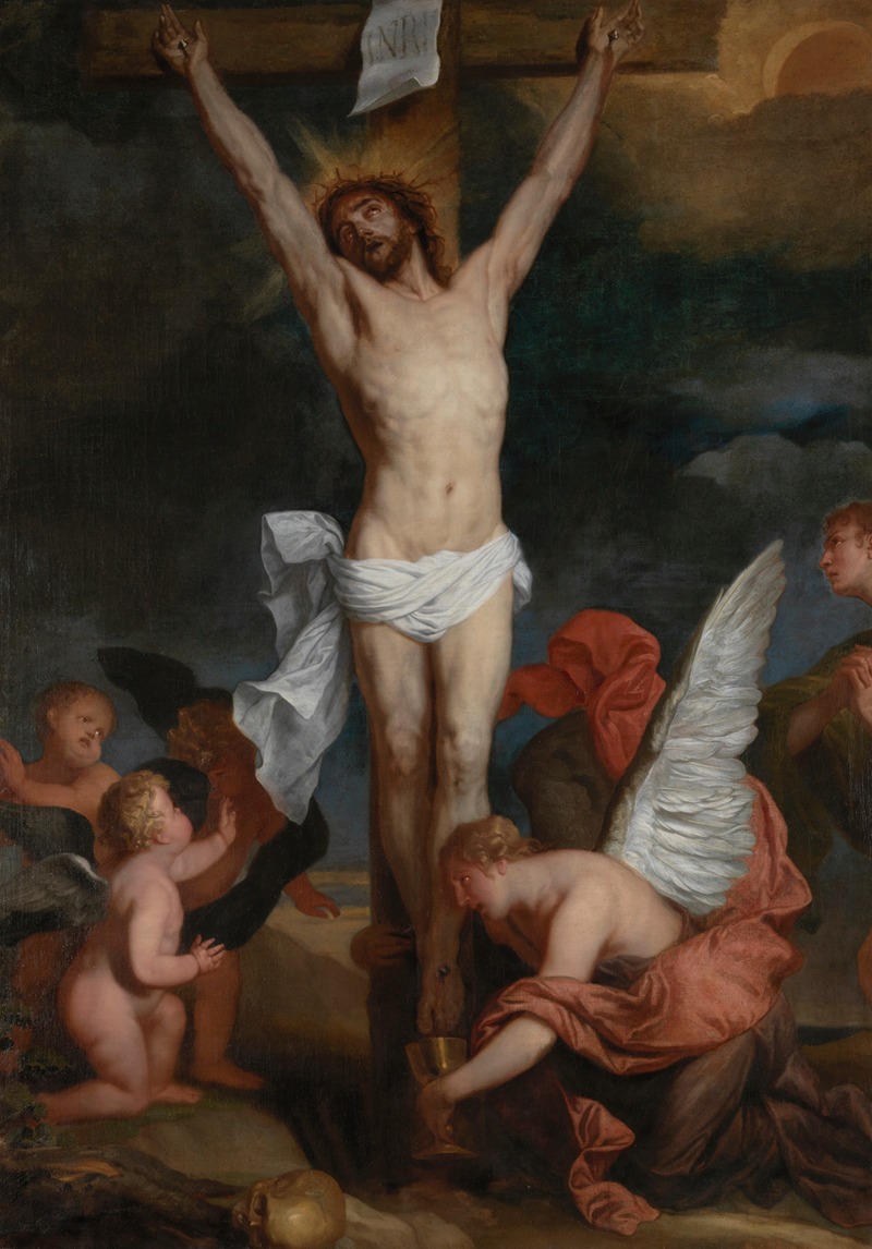 Christus aan het kruis by Pieter Pauwel Thijs, 1635-1677 — digital art print download