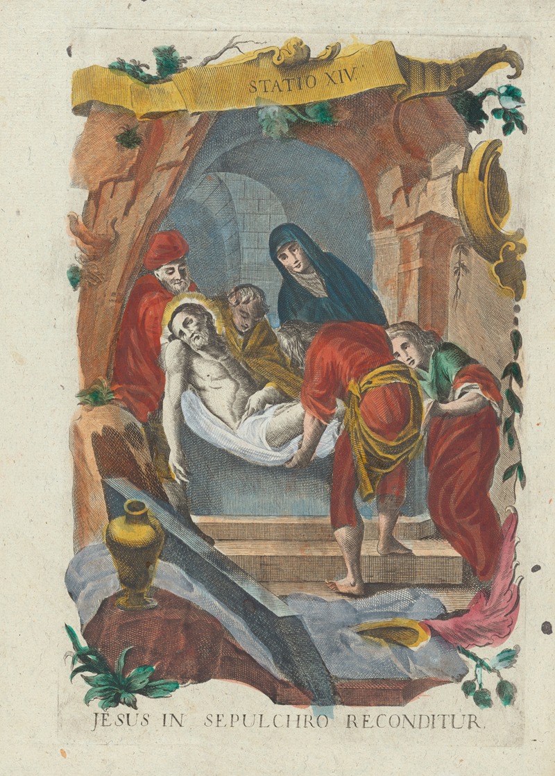 Jesus in Sepulchro Reconditur by Ремондини, 1775 - 1800 — digital art print download