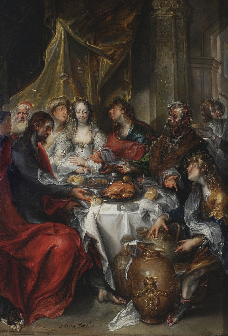 Feast at Cana by Симон де Вос — digital art print download