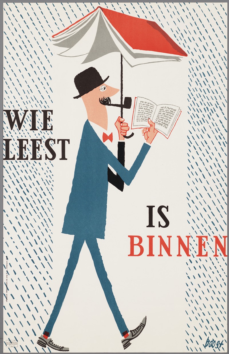 Wie leest is binnen by Charles Boost, 1960 — digital art print download