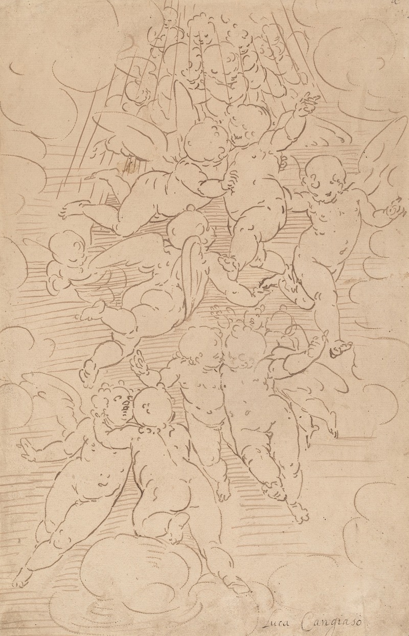 A Group of Angels in Glory — Итальянская школа