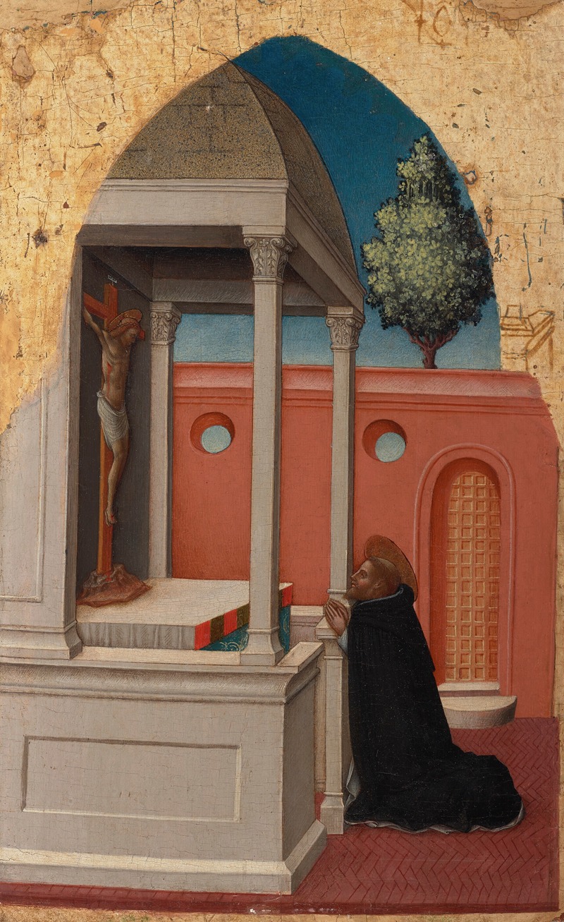 Saint Peter Martyr at prayer by Antonio Vivarini — digital art print download