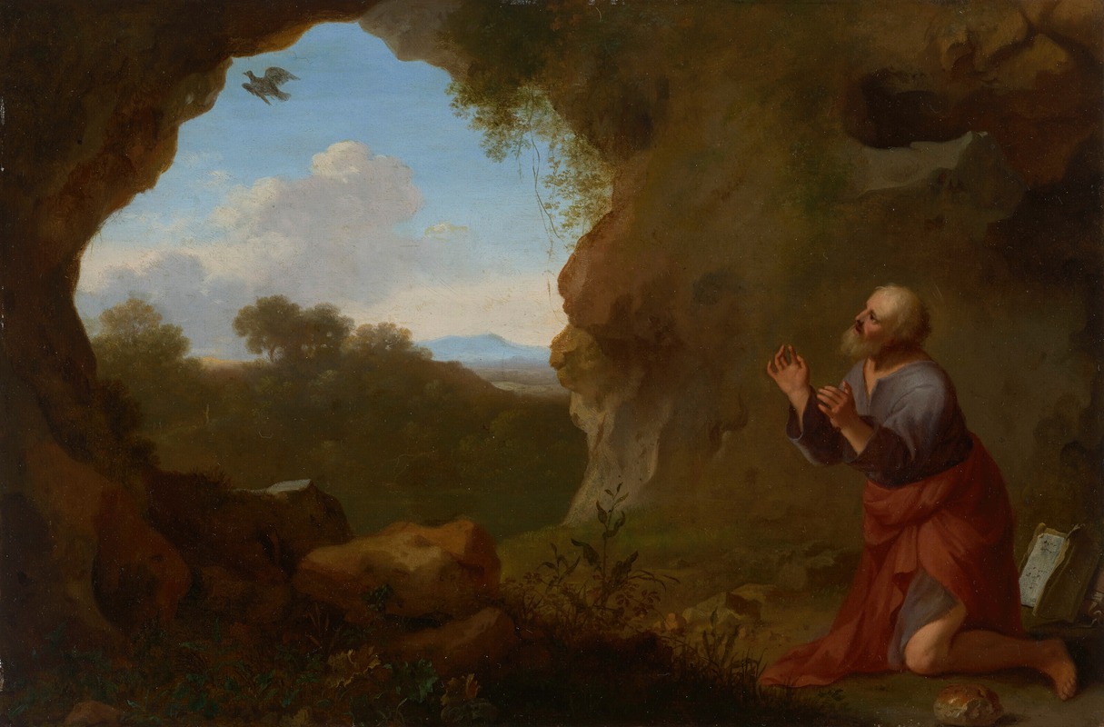 Elijah fed by the raven by Корнелис Ван Поеленбурх — digital art print download