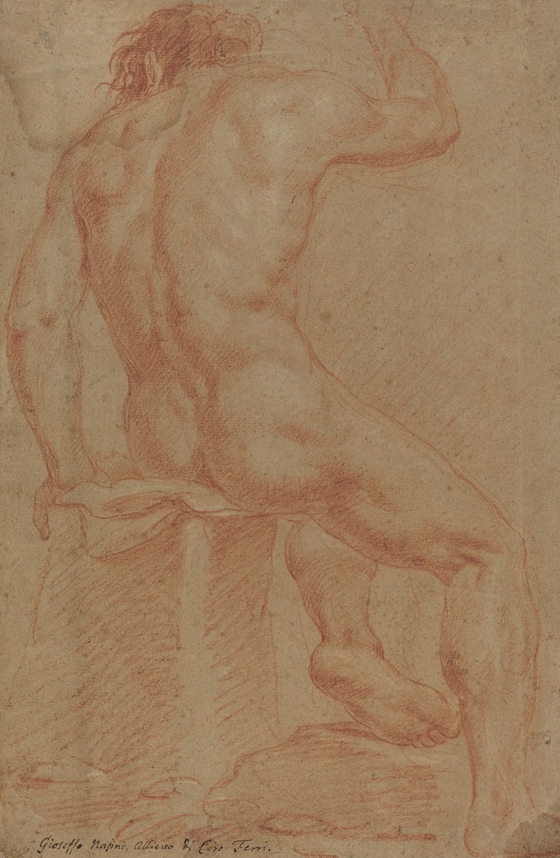Nude Male Figure (recto) by Итальянская школа — digital art print download
