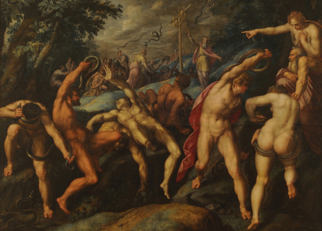 Moses Raising the Brazen Serpent by Hans Speckaert — digital art print download
