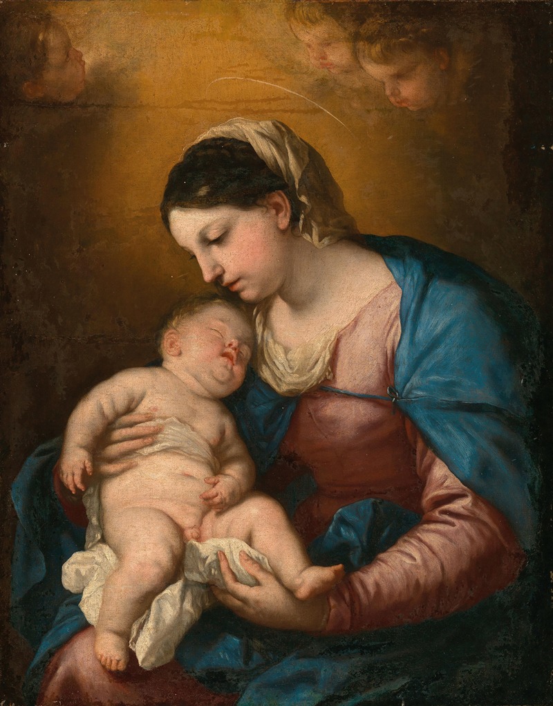 Madonna and Child by Лука Джордано — digital art print download