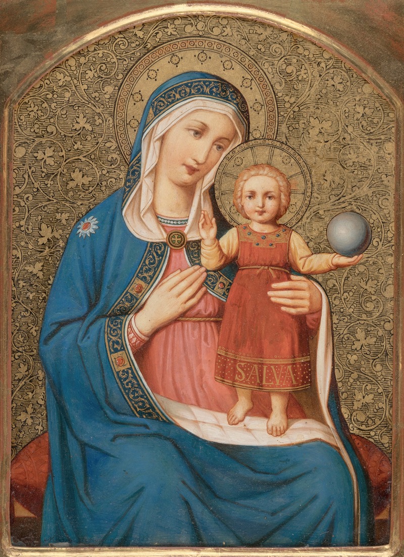Virgin and Blessing Christ Child by Maria Schoffmann, 1888 — digital art print download