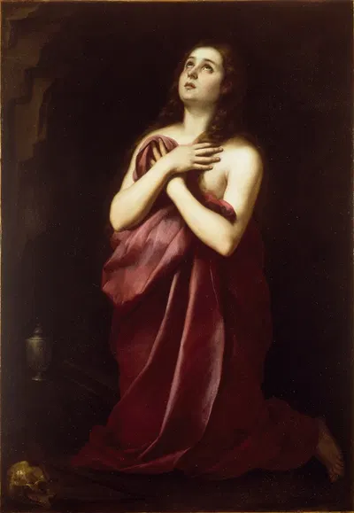 The Penitent Magdalene by Бартоломе Эстебан Мурильо, 1650-1655 — digital art print download