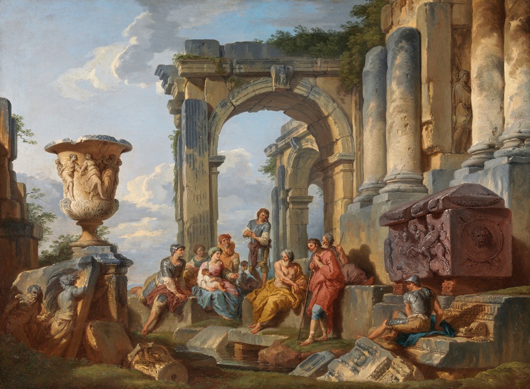 A Capriccio with Saint Peter Preaching to the Romans — Джованни Паоло Панино