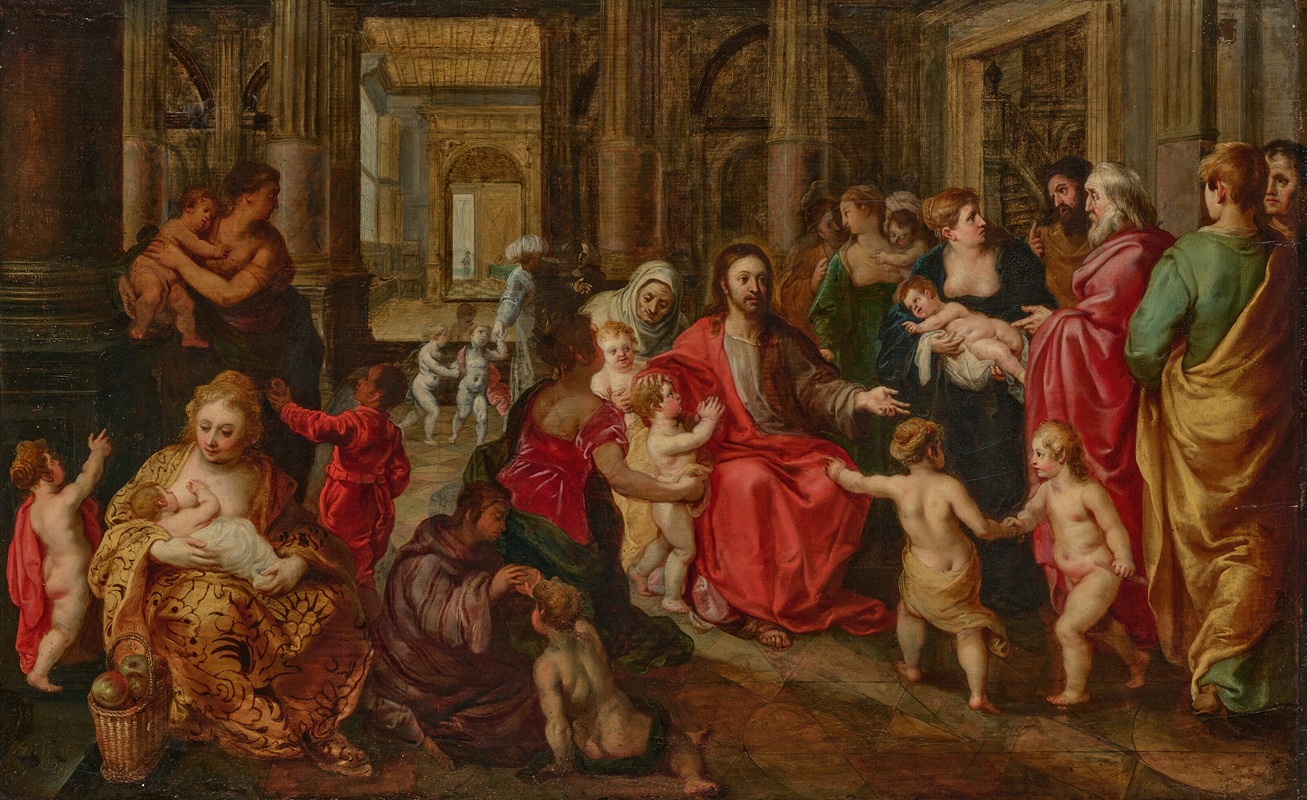 Christ blessing the Children by Hendrik van Balen, 1632 — digital art print download