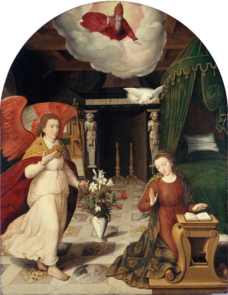 The Annunciation by Pieter Claeissins the Elder, 1562 — digital art print download