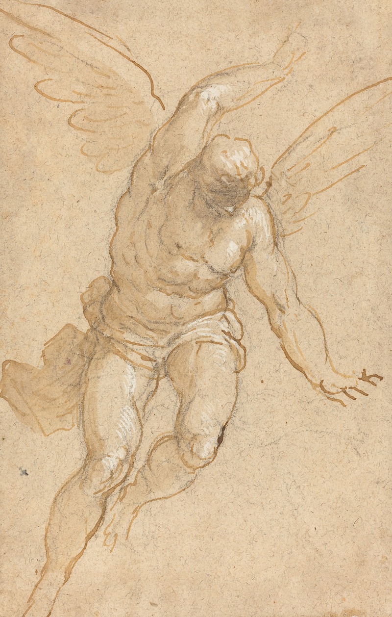 A Flying Angel by Якопо Пальма юный, 1580-1590 — digital art print download