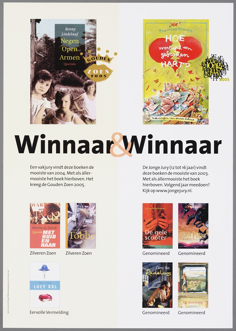 Winnar & Winnaar; … deze boeken de mooiste … — CPNB