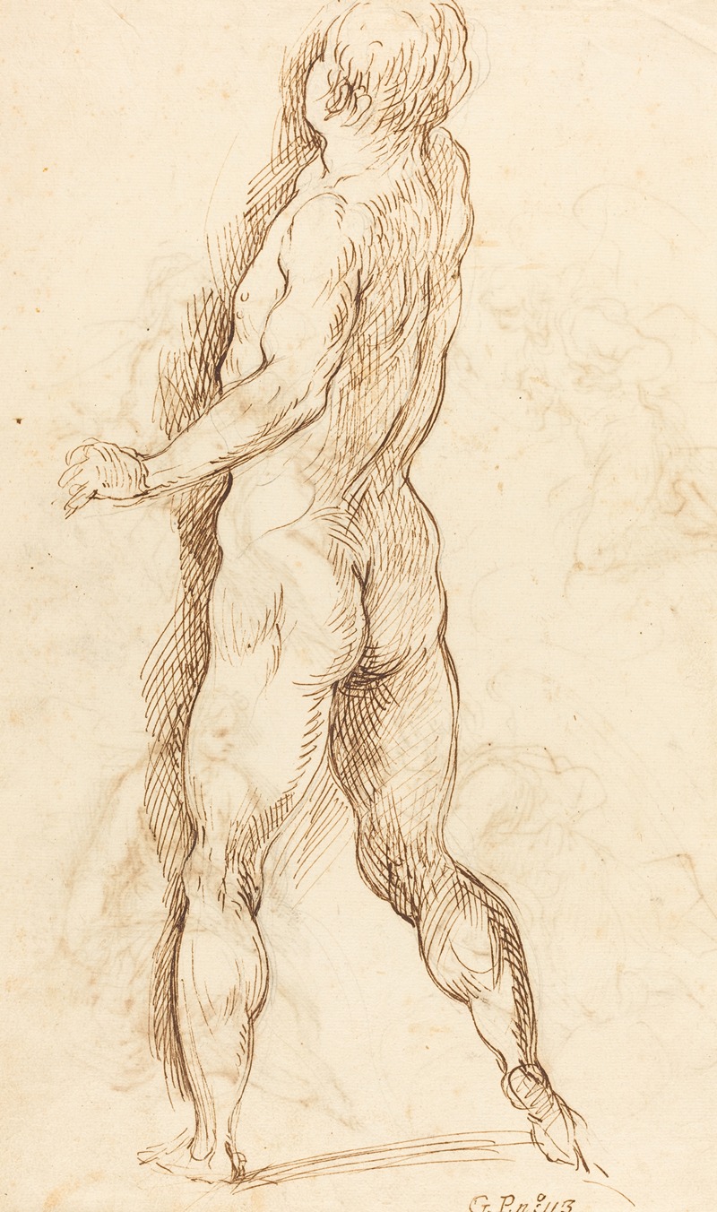 Nude Man Seen from Behind by Якопо Пальма юный — digital art print download
