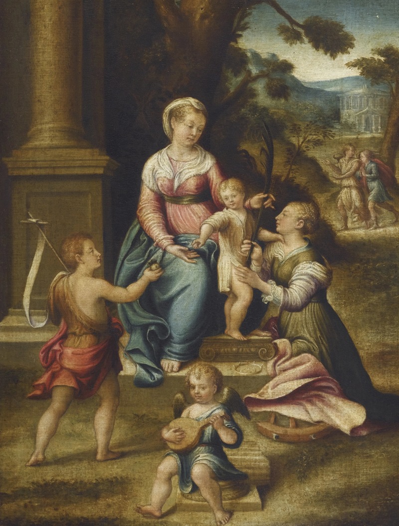 Le mariage mystique de Sainte Catherine — Luca Longhi