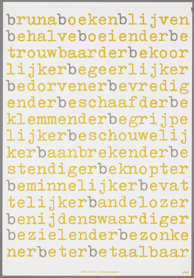 bruna boeken… by Dick Bruna, 1970 — digital art print download
